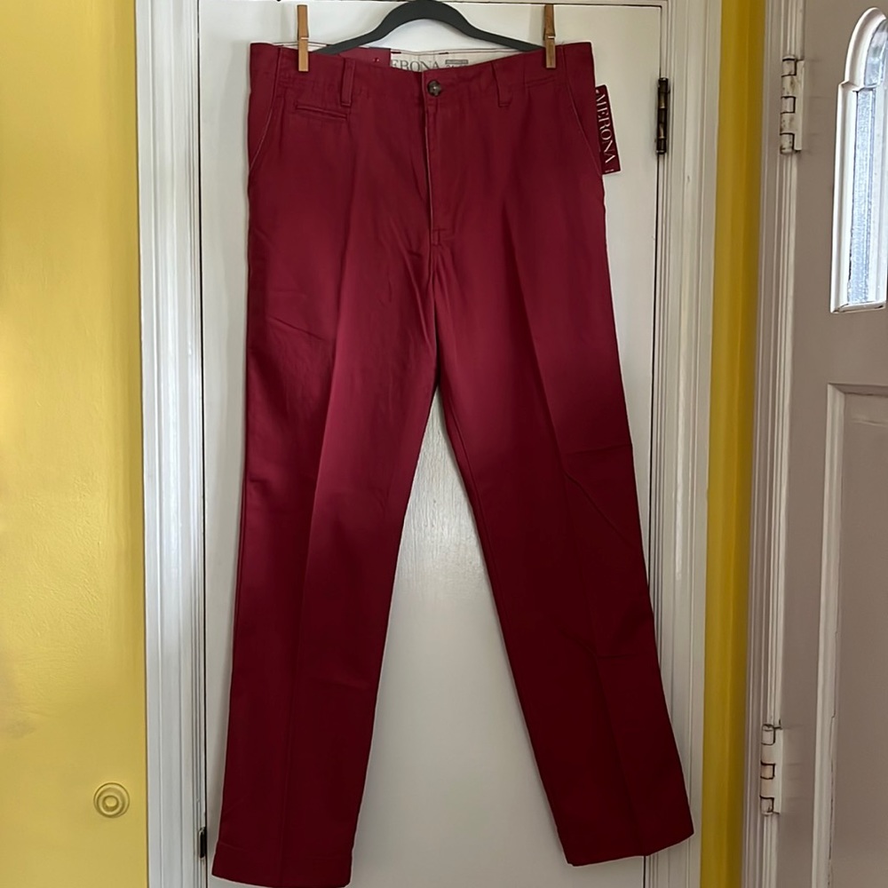 cotton pants 34x32 berry color